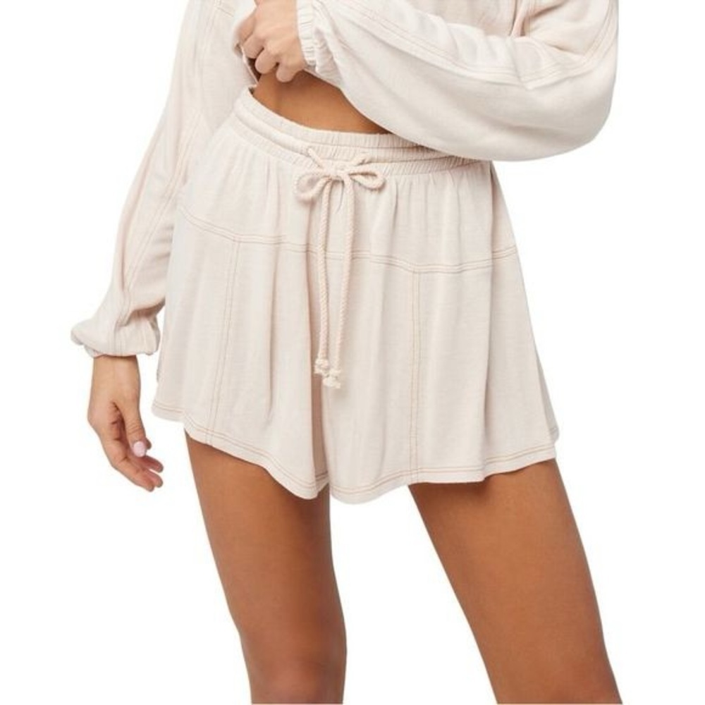 L*Space Womens Day Tripper Loungewear Viscose Linen Blend Short, Blush Pink sz S